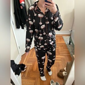 Black espresso martini Pajama Set